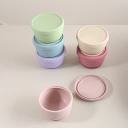 Silicone Suction Bowl with Lid, 260ML - Non-Spill Baby Feeding Bowl, Secure Suction Base for Toddlers, Learning Self-Feeding