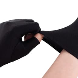 Beige Black Summer Half Fingers Gloves Breathable Thin Semi-Finger Driving Gloves Women Sunscreen Fingerless Elasticity Gloves