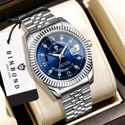 BINBOND Original Couple's Quartz Watches Luminous Waterproof Gift For Lover Men's Women's Watch Mujer Relojios +Gift Box