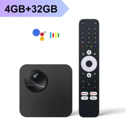 RockTek GX1 UHD Google TV 14 Box Netflix Google Certified 4GB 32G Realtek1325 Support Dolby Atmos 2T2R Wifi6 BT5.2 Android TVBox