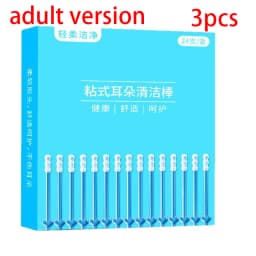 24Pcs/Box Silicone Ear Wax Remover Disposable Adhesive Ear Picks Sticky Earpicks S/L Reusable Ear Cleaner for Kids & Adults
