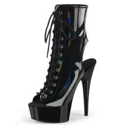 Exotic Laser 6Inches Platform Boots Pole Dance Strip Lace Up Gothic Nightclub Fashion Thin Peep Toe Womens Gladiator Crossdress