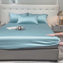 Natural Mulberry Silk Fitted Sheet Mattress Cover Queen King Size Customized Size Luxury High-End Silk Bedding Sheets