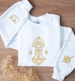 Clair Obscur Expedition 33 Sweater Elegant Gold Line Embroidered Shirt Gift for Gamer Sweatshirt Streetwear 2025 Women Men Topa