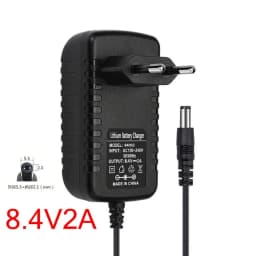 DC 5.5mm or 3.5mm Power CAHARGER Li-ion Red Charging for 1 2 3 4 String Lithium Battery Charger 4.2V 8.4V 12.6V 16.8V 2A 2000MA