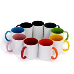 Custom Ceramic Mug Color Inside and Handle Inside Cup DIY Image Ceramic Mug DIY Photo Picture Logo Text Gifts