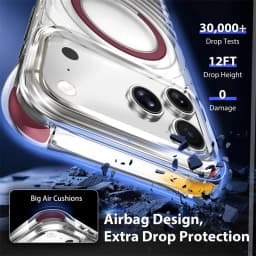 For Magsafe Magnetic Wireless Charge Cover For iPhone 18 17 Pro Max iPhone 18Pro Case Luxury Clear Transparent Shockproof Fundas