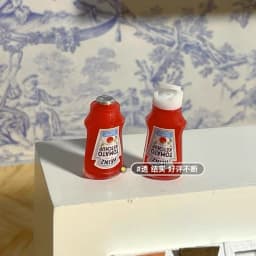 Doll House Miniature Kitchen Salad Dressing Tomato Bolognese Bean Curd Model Mini Snack Milk Black Tea Chocolate Diy Accessories