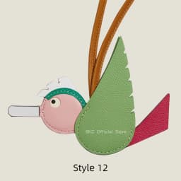 Crocodile & Lizard Skin Bird Charm Handmade Luxury Bag Charm Pendant For Birkin & Kelly Bag Unique Designer Handbag Accessory