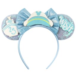 Cartoon Cute Mouse Ears 25th Anniversary Commemoration DIY Mouse Ears Magic Cruise Sparkle Bow DIY Headwear Adults Hairbands