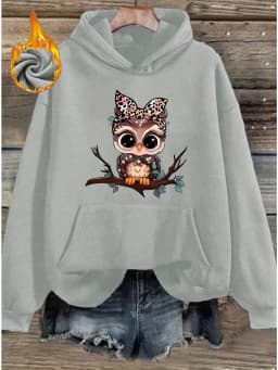 Basic Polyester Hoodie Alphabet Print 100_ Polyester Women Autumn and winter Comfortable Pullover Crewneck Loose Female Clothes