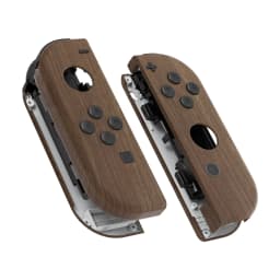 eXtremeRate Custom Patterned Controller Housing Shell Case with Full Set Buttons for NS Switch JoyCon & OLED Joycon - Wood Grain