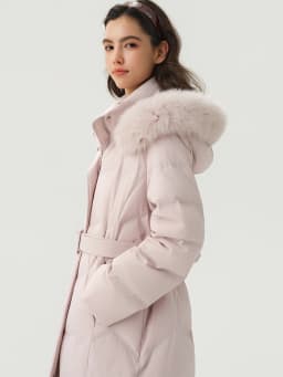 DUSHU Plus Size Mountain Ridge Down Jacket Women Stand Collar Hooded Long Puffer Coat 2026 Winter New Windproof Warm Outerwear