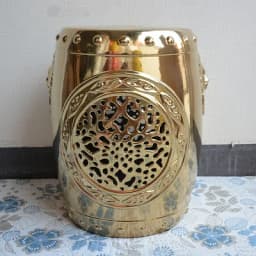 European silver ceramic drum porcelain shoe changing ceramic pier guzheng bathroom stool, ottoman ed