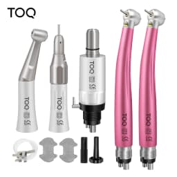 TOQ Dental External Low Speed Handpiece Set With Light Three-way Water Spray Whole Type Dental Tools Kit Dental Equipment