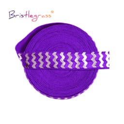 BRISTLEGRASS 2 5 10 Yard 5/8" 15mm Evil Eye Hamsa Hand Foil Print Fold Over Elastics FOE Spandex Bands Tape Hair Tie Sewing Trim