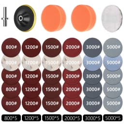 Car Polishing Sponge Pad Kit Wool Waxing Buffing Sponge Abrasive Disc Sandpaper For Sanding Headlight Refurbish Auto Detailing