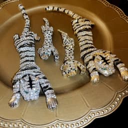 New Vintage Hyperbole Rhinestones Large Tiger leopard Shoulder Decor Brooches Men Women Unique Design Party Jewelry Accessory