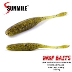 SUNMILE Fishing Lures Drop Soft Baits 7.5/9.5/11.5cm Soft Lure Iscas Artifical Baits Leurre Louple for Bass Pike Fishing Baits