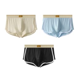 EXILIENS Modal 3pcs Striped Boxer Men Underwear Breathable Mens Boxers Cuecas Masculinas BoxerShorts Man Panties Size M3XL D6380