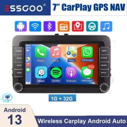 ESSGOO 7in Android 14 Auto CarPlay Car Stereo Radio GPS Navi WIFI RDS FM ASP BT for VW Golf 5 6 Passat B6 B7 Polo Touran Tiguan