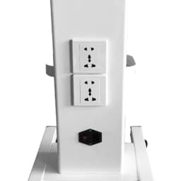 2-tier Salon Trolley with Socket Stand Rolling Cart Beauty Wheel Holder Spa Cart White 220V