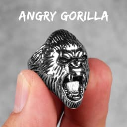 Stainless Steel Animal Men Rings Eagle Dog Dragon Bird Snake Punk Hip Hop Trendy For Male Boy Jewelry Creativity Gift Wholesale