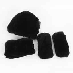 Women's Winter Knitted Real Rex Rabbit Fur Hat Scarf Gloves Set Natural Warm 3-Piece Ensemble Includes Fur Cap Scarves Mitt