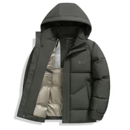 New Windproof Thickening Men Tops Outdoors Loose Versatile Comfort Keep Warm Coats Winter Fashion Casual Solid Hooded Parka Men