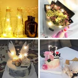 20Packs LED Fairy Lights 2M Battery Copper Wire String Lights for Wedding Party Home Decor