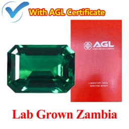 Top Quality Lab Grown Zambia Gemstone Emerald Shape Loose Gemstones Colombia For Jewelry Making with AGL Certificate