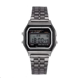 Steel strip LED electronic watch ultra-thin gold and silver cold light watch F91W steel strip original wind Fashion multifunctio