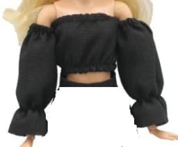 Outfits Clothes Top Pant Skirt For 30 Cm Princess Doll Clothing For 1/6 BJD Dolls House Girl Gift Doll Accessories Black
