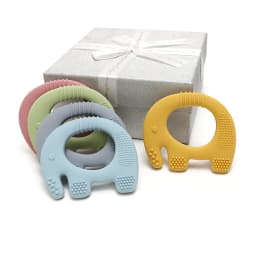 Cute Baby Silicone Elephant Teether Food Grade Safe Teether Cute Cartoon Ease Teeth Pain Toy Teething Gift Oral Care