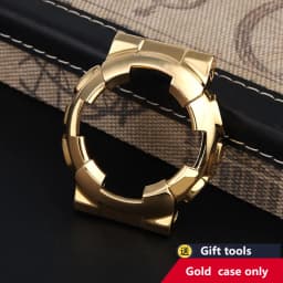 For Casio GA-110 GA-120 GA-100 Solid Stainless Steel Case Men's Waterproof Watchband Bezel GA110 Metal Strap +Case Mod Kit +Tool