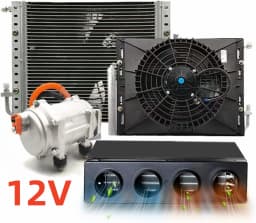 Treeligo Universal 12V Air Conditioner Underdash Electric Heat Cooling AC Unit Fit Car Automotive SUV Truck Camper Van Boat New