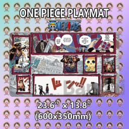 Boardgame- One Piece OPCG Luffy Playmat with Stitched Edges Custom One Piece Mouse Pad Desk Accessories for Gamers Desk Mat
