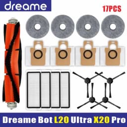 Dreame Bot L20 /L30 Ultra Accessories Main Side Brush Hepa Filter Mop Dust Bag Robot Vacuum Cleaner Replacement Parts
