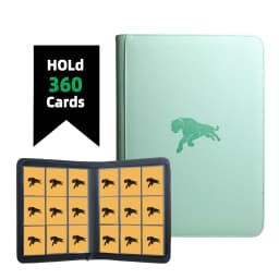 360 Cards Trading Card Binder 9-Pocket PU Leather Album, Portable Card Holder for TCG Game Cards Sports Cards, Collector Album