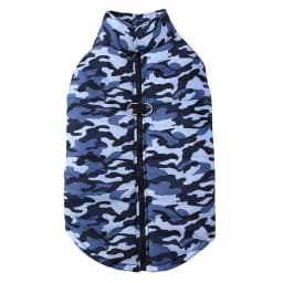 Winter Warm Clothes for Medium Large Dogs Windproof Padded Dog Vest Jacket with D-ring Fashion Camouflage Print Labrador Outfits