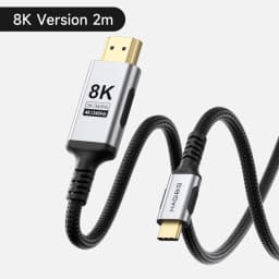 Hagibis USB C to HDMI Cable Type-C to HDMI 2.1 8K Video Soft Cable Phone Laptop to TV Monitor 4K240Hz for Phone Tablet Projector