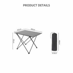 Aluminum Alloy Outdoor Camping Folding Egg Roll Table Durable High Aesthetic Value Compact Camping Table