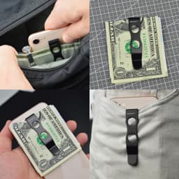 TONIFE Multipurpose Clip Mountable Attachable Pocket Clip for Belt Holster for Smartphones Hip Clip Stainless Steel Adhesive