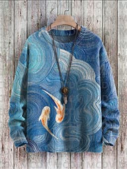 Rainbow Art Casual Multicolor Print Knit Pullover Sweater Men's For Women's Pullover