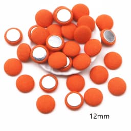 50pcs 12mm/15mm Mix Colors Fabric Covered Round Buttons Home Garden Flatback Cabochon Crafts Scrapbooking DIY