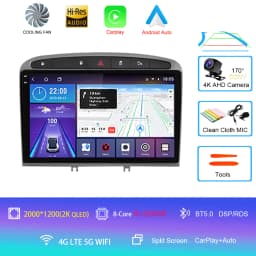 Android 16 Car Radio for Peugeot RCZ 308 SW 2007-2015 408 2012-2020 2DIN Multimedia Navigation GPS Carplay Auto Head Unit WIFI