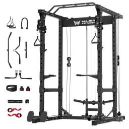 Drone1 Power Cage, All-in-One Home Gym with Cable Crossover, LAT Pulldown, Squat Rack & Landmine Attachment, Heavy-Duty