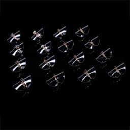 Transparent Jewelry Ring Display Stand Organizer Bague Round Holder Sheet Store Rings Presentation Showcase Wholesale 50pcs/lot