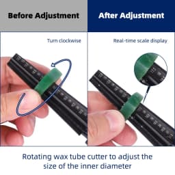 Wax Ring Sizer Mandrel Wax Tube Cutter Enlarge Holes of Carving, Ring Molds, Sculpting Jewelry Wax Rings Modeling, Inner Diamet