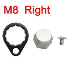 EKfan M8 Daiwa M7 Shimano Left / Right Hand Nut With Black 15MM Lock Washers and Screws For Baitcasting Fishing Reel DIY Parts